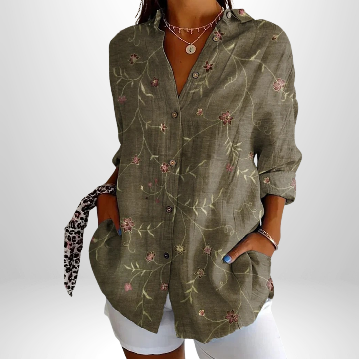 Alva™ | Konstnärlig Blus för Dam