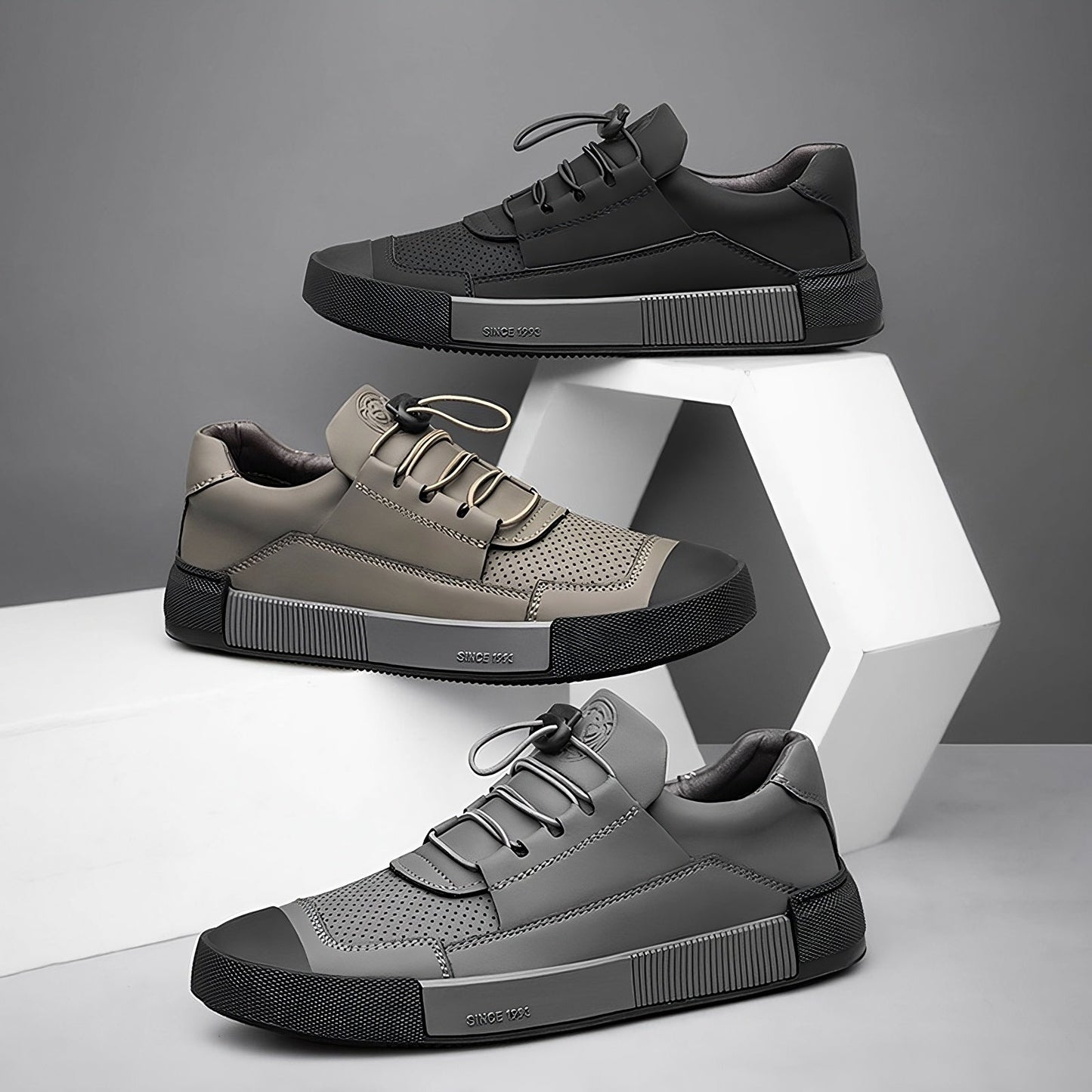 Camino Läder Sneakers - Stilren Design Med Hög Komfort och Grepp