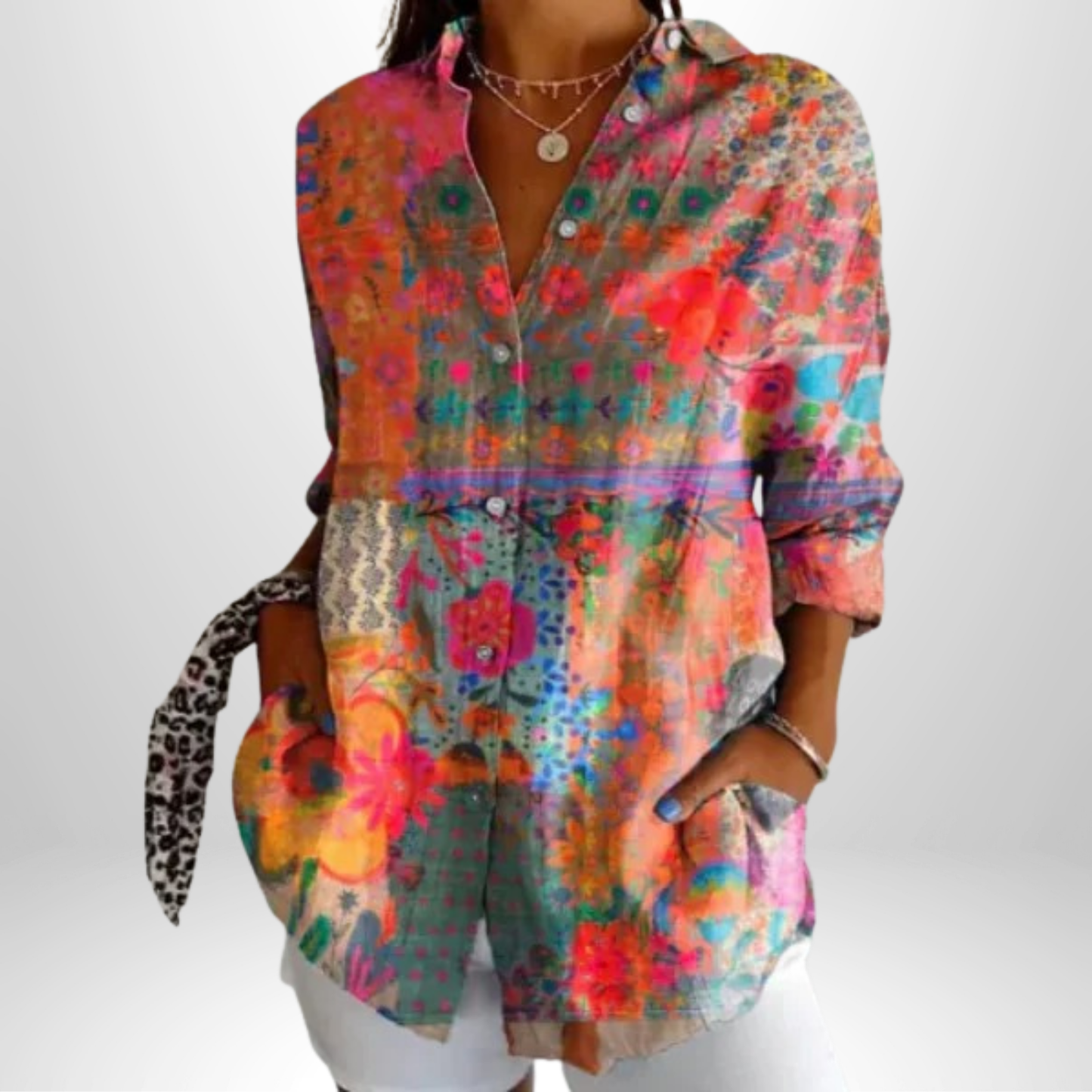 Johanne™ | Elegant Vit Blus för Dam