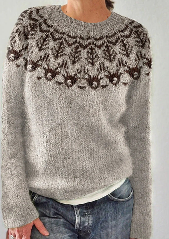 Långärmad tröja med rund hals