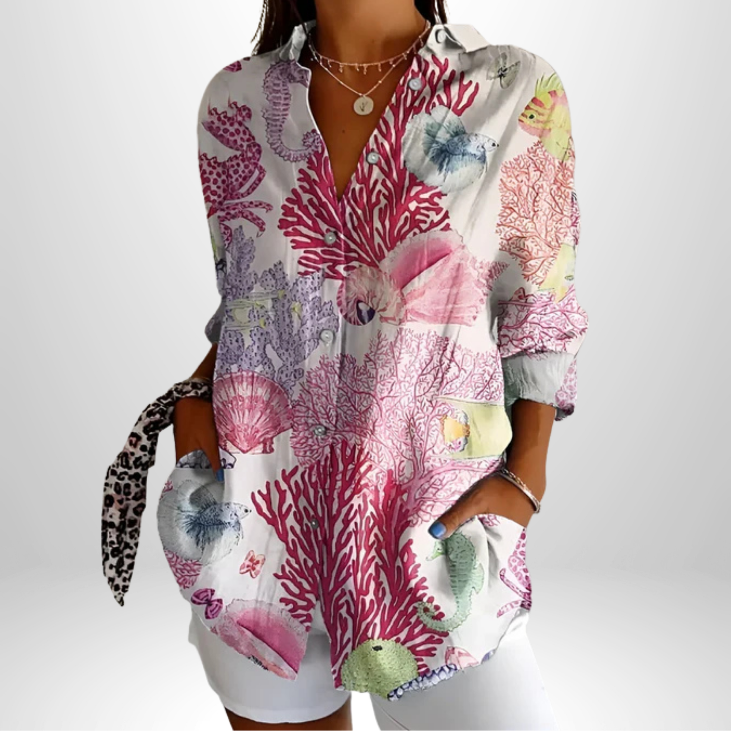 Malin™ | Konstnärlig Blus för Dam