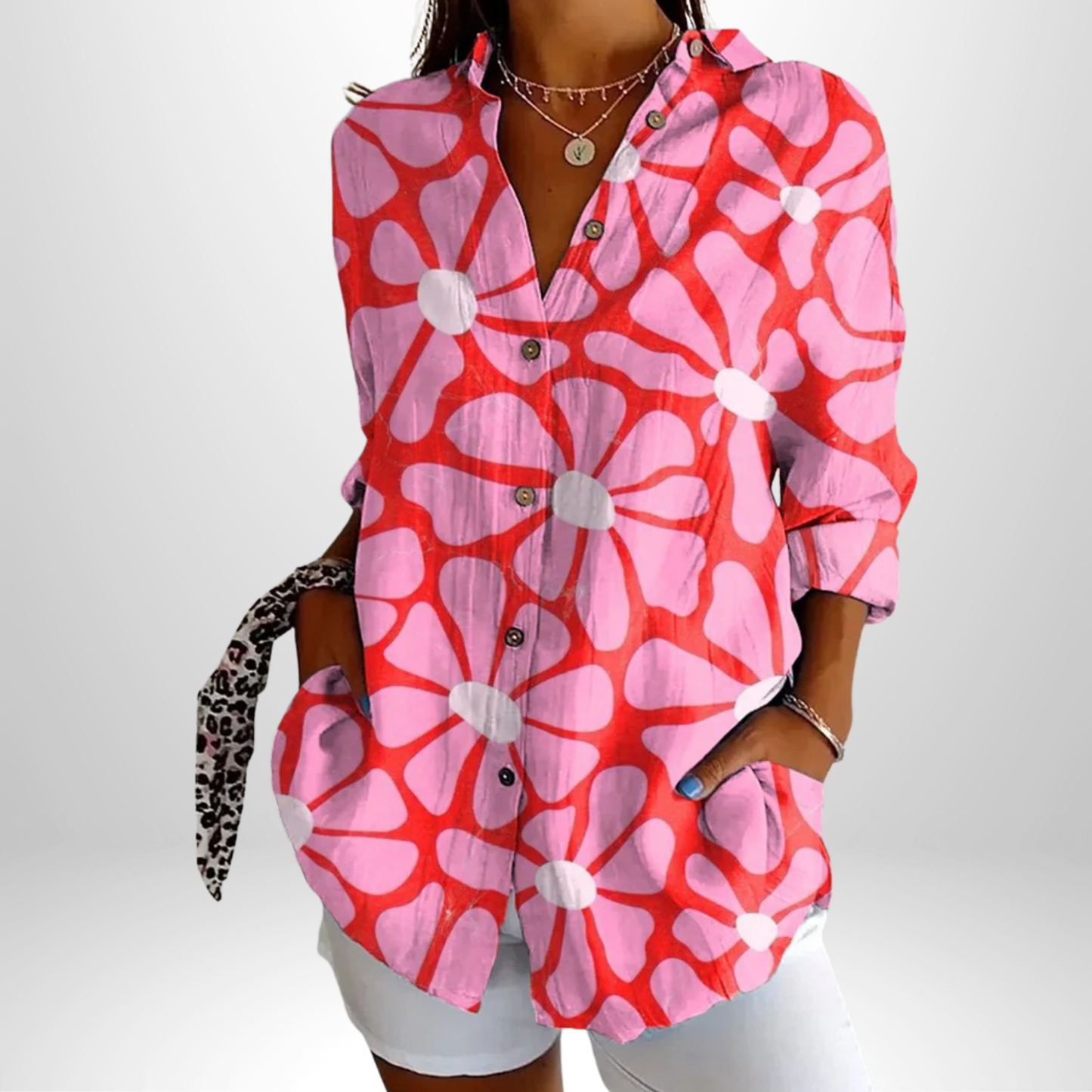 Nora™ | Kreativ Blus för Dam