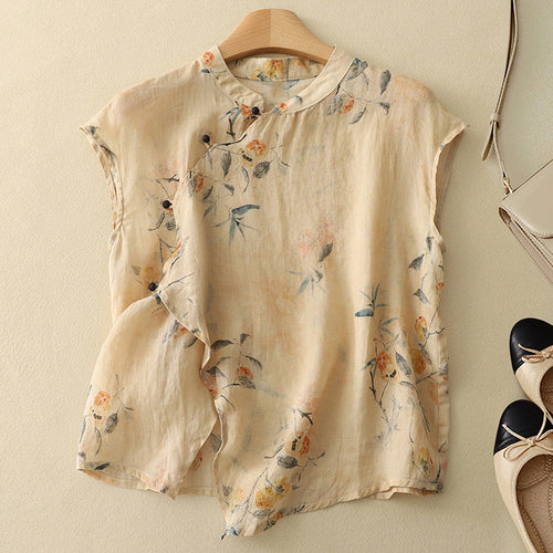 Amanda™ | Tidlös Elegant Linne Top