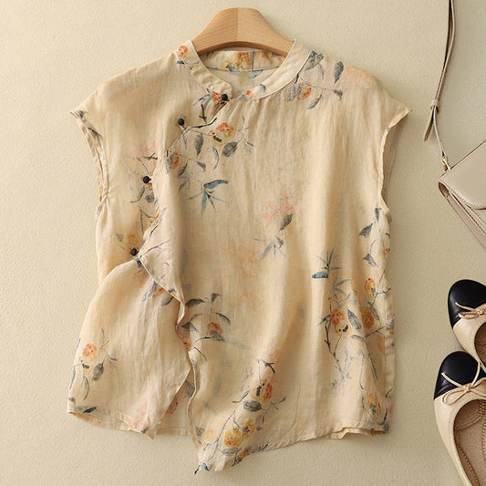 Amanda™ | Tidlös Elegant Linne Top