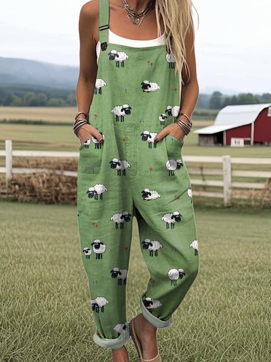 Bredbent Jumpsuit - Bekväm Design Med Vintage Blommigt Tryck