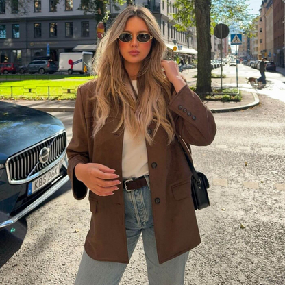 Leah™ | Tidlös Mocka Blazer