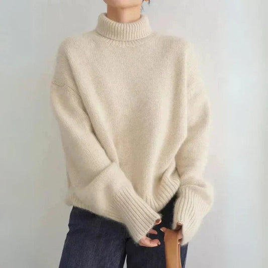 Mjuk och elegant kashmirtröja med polotröja