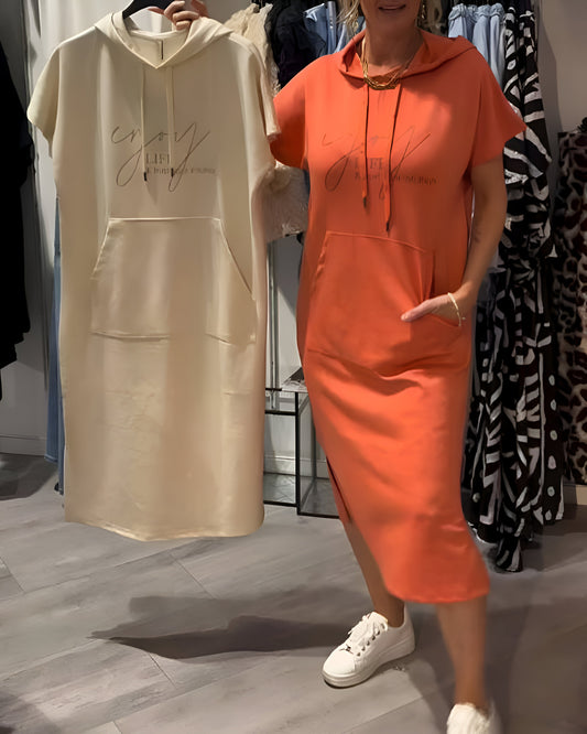 Saskia™ | Bekväm Sommarklänning med Huva