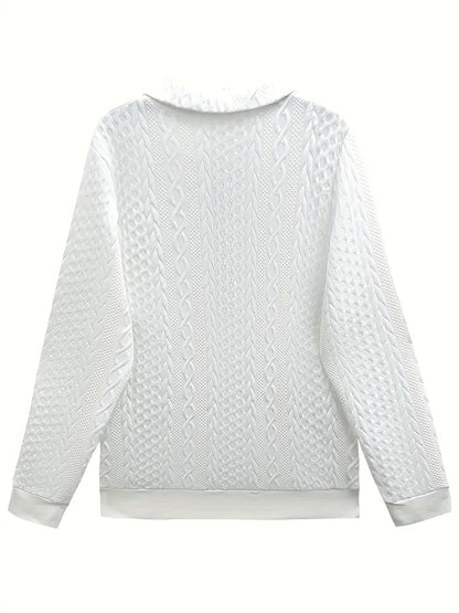 Sofie Damtröja - Elegant, Långärmad, Blixtlåsficka