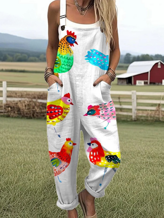 Vintage Jumpsuit - Bekväm, Chic & Mångsidig För Vardagsbruk
